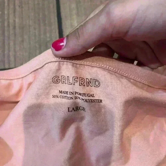 NWT Grlfrnd Peach  halter Bodysuit LARGE - Picture 3 of 4